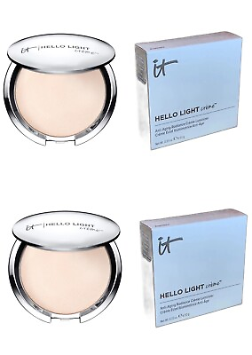 #ad 2 PACK 🔥It Cosmetics Hello Light Creme Anti Aging Luminizer Radiance NEW SEALED $39.99