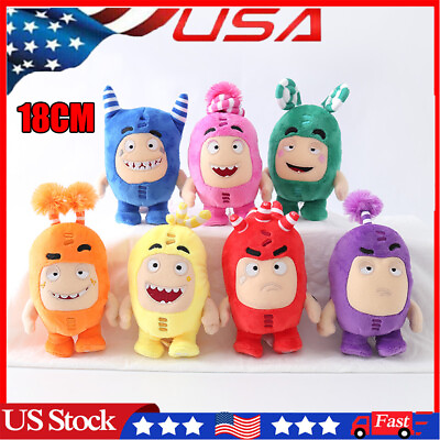 #ad Cartoon Oddbods Plush Kids Toys Dolls Soft Cute Pogo Bubbles Jeff Slick Toy Gift $6.95