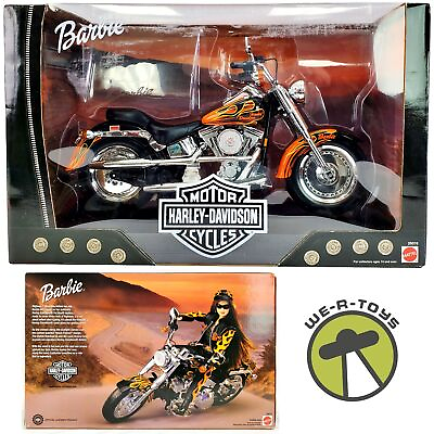 #ad Barbie Harley Davidson Fat Boy Replica Motorcycle Vehicle 2000 Mattel NRFB $224.95