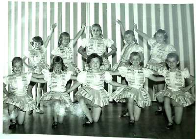 #ad Dancing Troupe consisting of Ten Sweet Young Cutie#x27;s Circa 1960 Bamp;W 5x7quot; $7.95