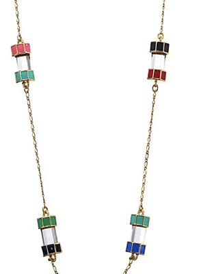 KATE SPADE Chevron Jewels Multi Color Scattered Necklace$98 #144K $65.00