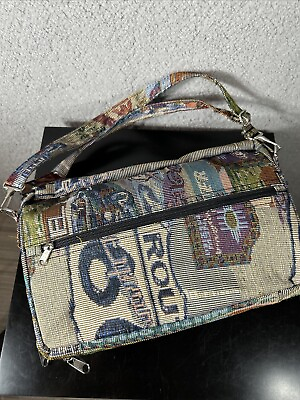 #ad Vintage Route 66 Rolling Tote Bag with Wheels U.S. Highway Tapestry Print $31.87