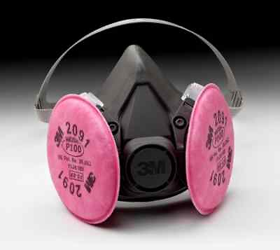 #ad 3M PPE Reusable Half Face Respirator Facepiece Mask W P100 Particulate Filter $129.15