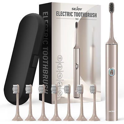 #ad Sonic Electric Toothbrush for Adults USB Rechargeable with 8 Brush Heads 4 Modes $15.99