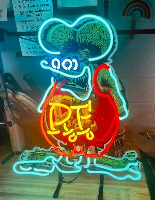 #ad Rat Fink RF Hot Rod Garage Bar 20quot; Neon Sign Light Lamp With HD Vivid Printing $132.09