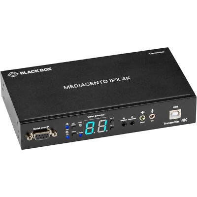 #ad Black Box MediaCento IPX 4K Transmitter H DMI USB Serial IR Audio VXHDMI 4KIP TX $441.09
