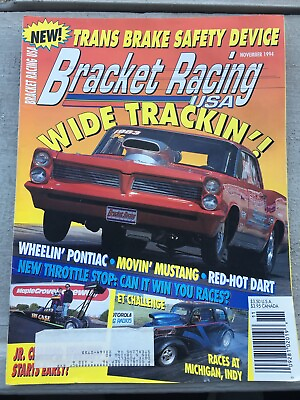 #ad Bracket Racing USA November 1994 Pontiac Dart Mustang Robert Snow Throttle Stop $12.00
