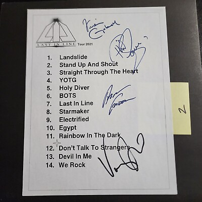 #ad Last In Line Dio Autograph Signed 2021 Set List 2 $30.00