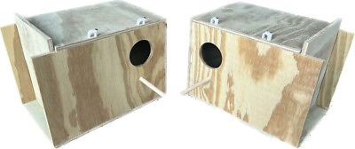 #ad Wooden Nesting Box w Perch for Lovebirds and Medium Birds $15.99