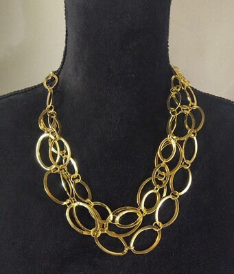 #ad Daisy Fuentes Gold Tone Big Link Chain Necklace Women#x27;s Costume Jewelry $12.00