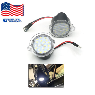 #ad Side Mirror Lights White LED Puddle Lights For Ford Taurus Edge Flex F150 09 14 $9.86