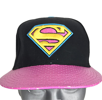 Superman Hat Baseball Cap Black Purple Yellow Blue Snapback DC Comics $11.19