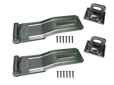 #ad SAFETY HASP 4 1 2quot; 2 PACK Brainerd Swivel Staple Safety Hasp B5150 $13.99