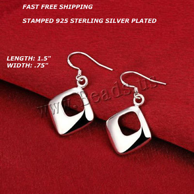 New Women Fashion Jewelry 925 Sterling Silver Plated Small Dangle Hook Earrings $9.79