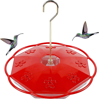 Hummingbird Feeder With 8 Feeding Ports Hanging Birds Lover Outdoor Patio 16 Oz $13.51