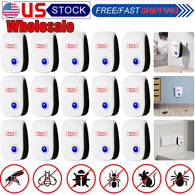 #ad LOT Ultrasonic Pest Reject Home Control Electronic Repellent Rat Mice Repeller $55.59