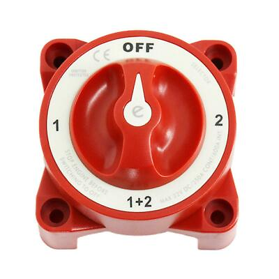 #ad Boat Plastic Red 4 Positions Power off Selector Rotary Disconnect Battery Switch $37.94