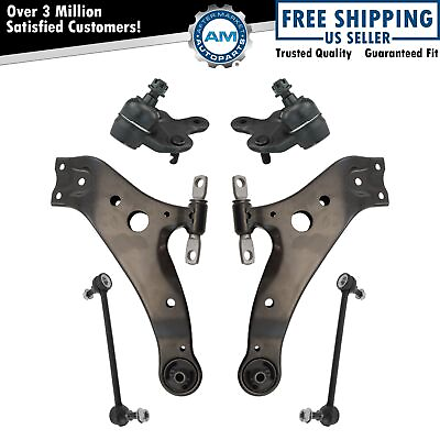 #ad 6 Piece Suspension Kit Front Lower Control Arms Ball Joints Sway Bar End Links $132.71