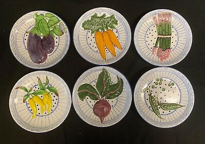 #ad Decorative Fruit Plates Set Of 6 $30.00