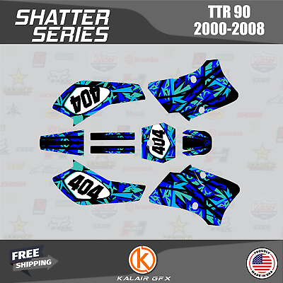 #ad Graphics Kit for Graphics Kit for Yamaha TTR90 2000 2008 Shatter Blue $63.99