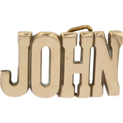 #ad New Brass John Johnny Johnathan Johnnie Name Hippie 70s NOS Vintage Belt Buckle $34.00