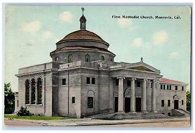 1913 First Methodist Church Chapel Exterior Monrovia California Vintage Postcard $14.98