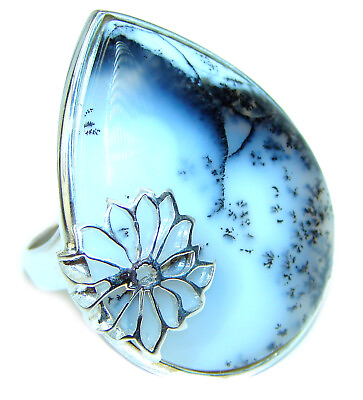 #ad Top Quality Dendritic Agate .925 Sterling Silver handcrafted Ring size: 7 1 2 $72.96