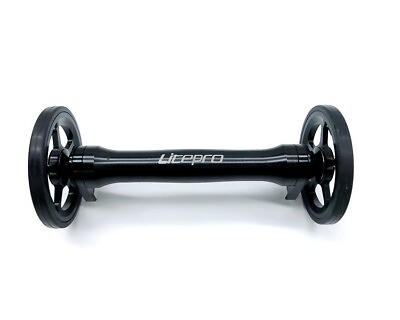 #ad Litepro Easy Wheel Double Roller Extension EZ Wheel for Brompton Frame set Blk $39.70