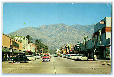 1959 Drugstore Street Scene Monrovia California CA Vintage Posted Postcard $29.95