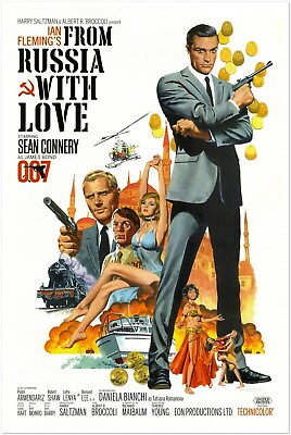 #ad From Russia with Love James Bond 007 Movie Poster Sean Connery US Version $10.99