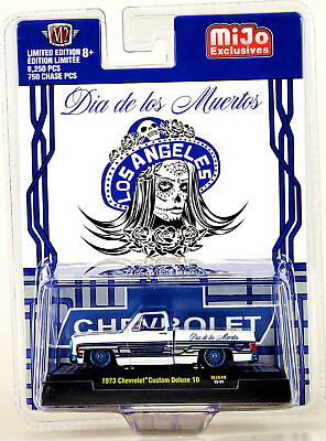 #ad 2022 M2 Machines 1:64 1973 Chevrolet Custom Deluxe 10 Dias De Los Muertos CHASE $61.36