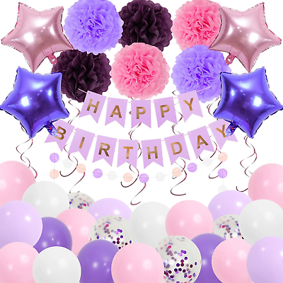 #ad #ad Purple Birthday DecorationsPink Purple Party Decorations Balloons amp; Swirls $11.43