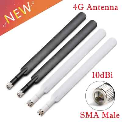 4G LTE Antenna SMA Male 10dBi for Routers 700 2690MHz 2Pcs $6.63