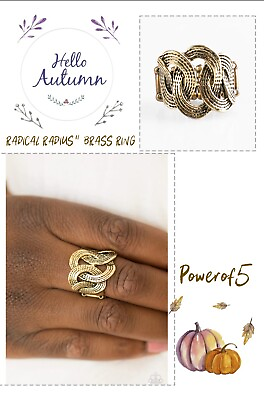 #ad Paparazzi Jewelry Ring 🍂🍁 RADICAL RADIUSquot; BRASS $5.00
