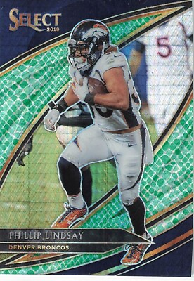 #ad PHILLIP LINDSAY 2019 Select Field Level Green #d 88 $6.99