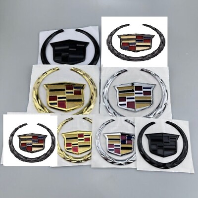 Rear Front Grille Ornament Emblem Badge for Cadillac Escalade SRX CTS 6 4 INCH $16.99