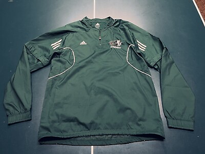 #ad Binghamton Bearcats NCAA Adidas Quarter Zip Windbreaker Jacket Size Medium $29.99