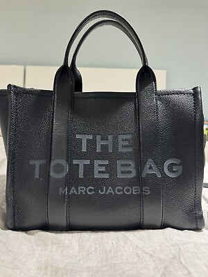 #ad AUTHENTIC Marc Jacobs The Leather Medium Tote Bag Black W Tag amp; Dust Bag $309.99