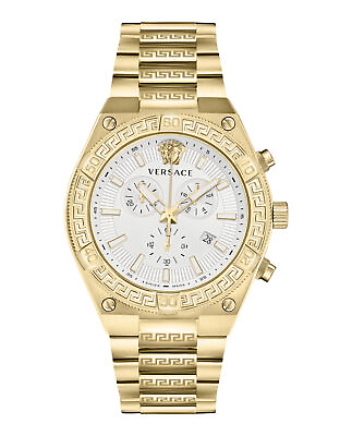 Versace Mens Gold 46mm Bracelet Fashion Watch $747.50