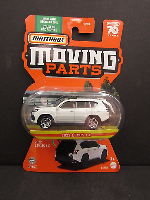 #ad 2023 Matchbox Moving Parts 2022 Lexus LX White Body 16 54 Opening Hatch Carded $6.95