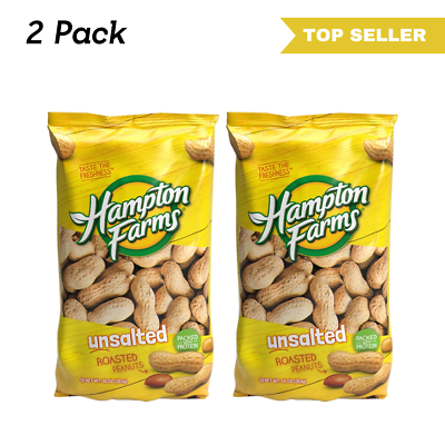 #ad 2 PACK Hampton Farms Unsalted In Shell Peanuts 10 lbs. TOTAL FREE SHIPPING $14.49