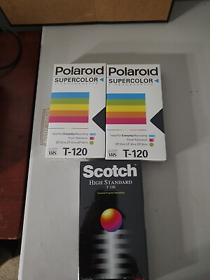 #ad Lot Of 3 Sealed Blank VHS Tapes $15.00
