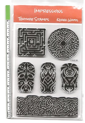 #ad #ad CLEAR SILICONE STAMP SET TITLED quot;A MAZE ME quot; 6 STAMP SET UNIQUE NEW GREAT $6.99