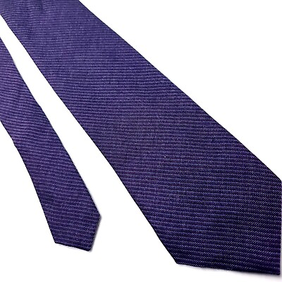 #ad Kenneth Cole Reaction Purple Silk Tie Woven Striped $8.99