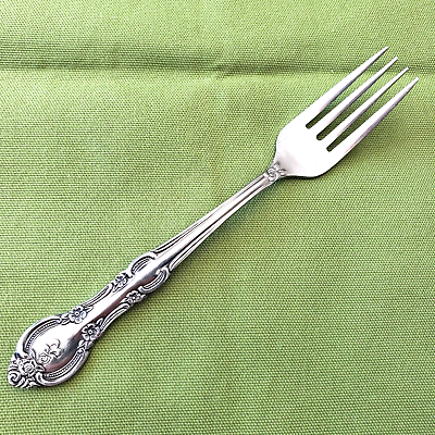 Marseilles Stainless Salad Fork Glossy Floral Japan Unknown Maker 6.50quot; #107409 #ad $6.99