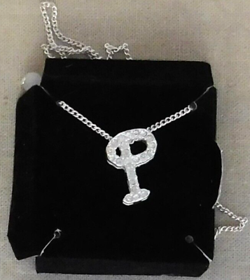 #ad Initial P Necklace Avon Dazzling Rhinestones Necklace NIB 2014 $8.99