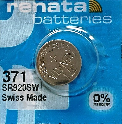 #ad 371 RENATA SR920SW D370 Watch Battery Free Shipping Authorized Seller $1.99