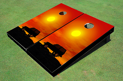 #ad Jeep Sun Set Custom Cornhole Board $204.99