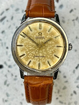Omega Seamaster Cal 552 Automatic Watch 24 Jewels Men#x27;s Beige Dial ref. 165.007 $650.00