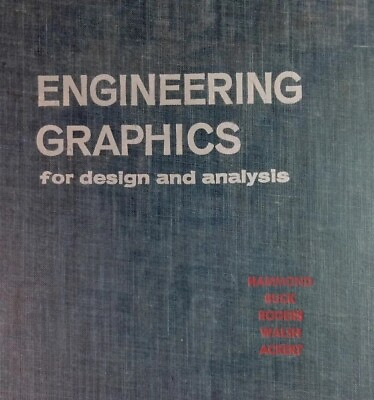 #ad 1964 Engineering Graphics for Design and Analysis Vintage Engineering Drawing $10.50